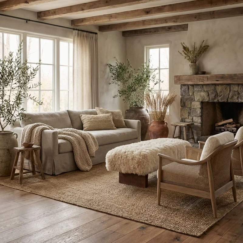 Pebworth Bench in Mongolian Fur