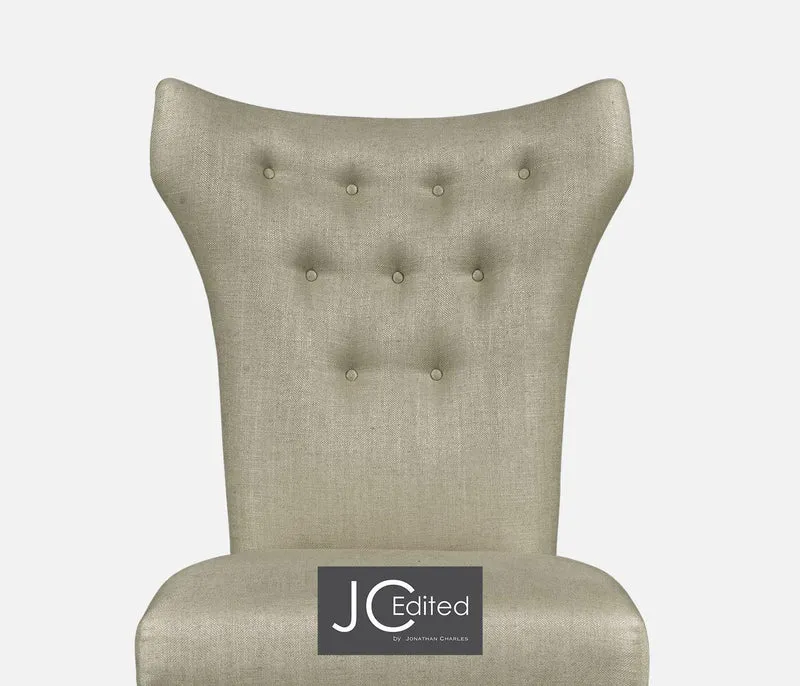 Winged Dining Chair with Chestnut Leg - MAZO