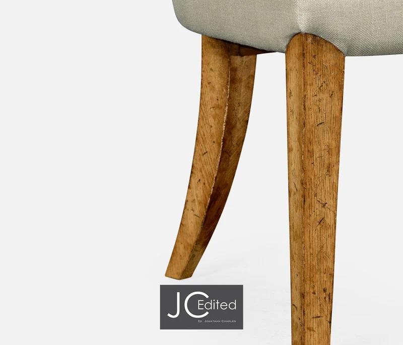 Winged Dining Chair with Chestnut Leg - MAZO
