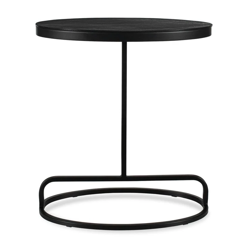 Matisse Black Oval Side Table