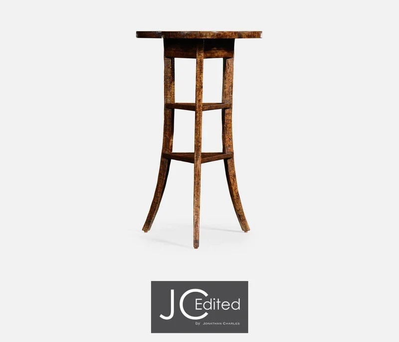 Side Table Rustic Trefoil in Country Walnut
