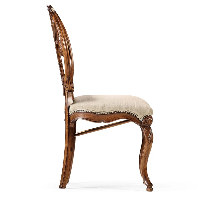 Sheraton Walnut Oval Back Side Chair in Antwerp