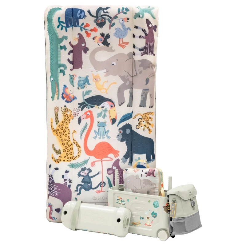 Stokke® JetKids™ Cloudsleeper - Colchón de viaje 150 cm (Animal Family)