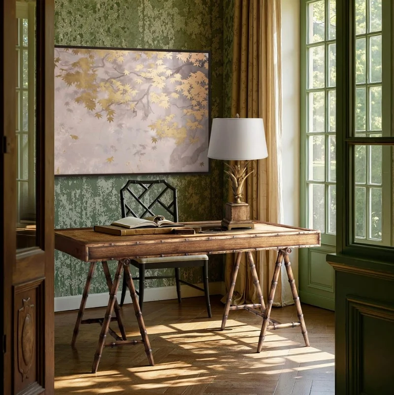 Palm Court Palm Leaf Table Lamp