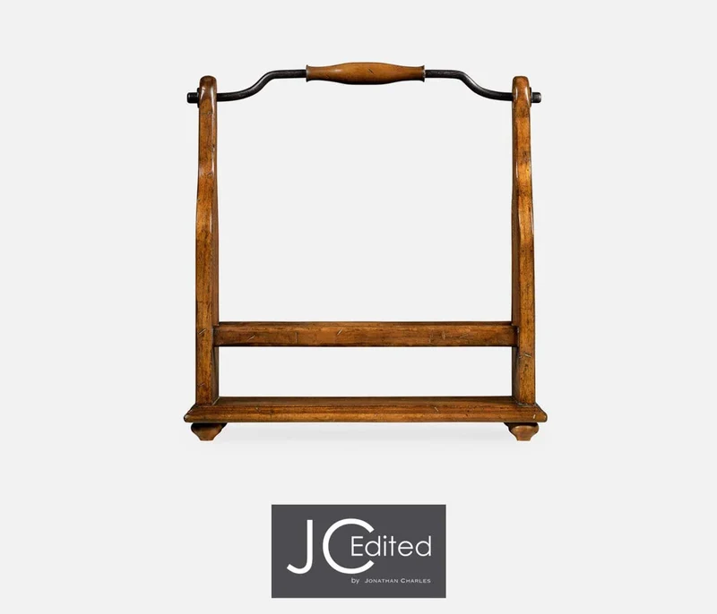 Wine Bottle Holder Rustic in Country Walnut