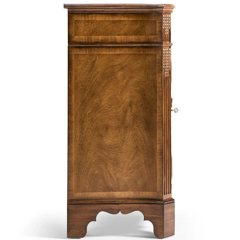 Serpentine Two Door Walnut Cabinet