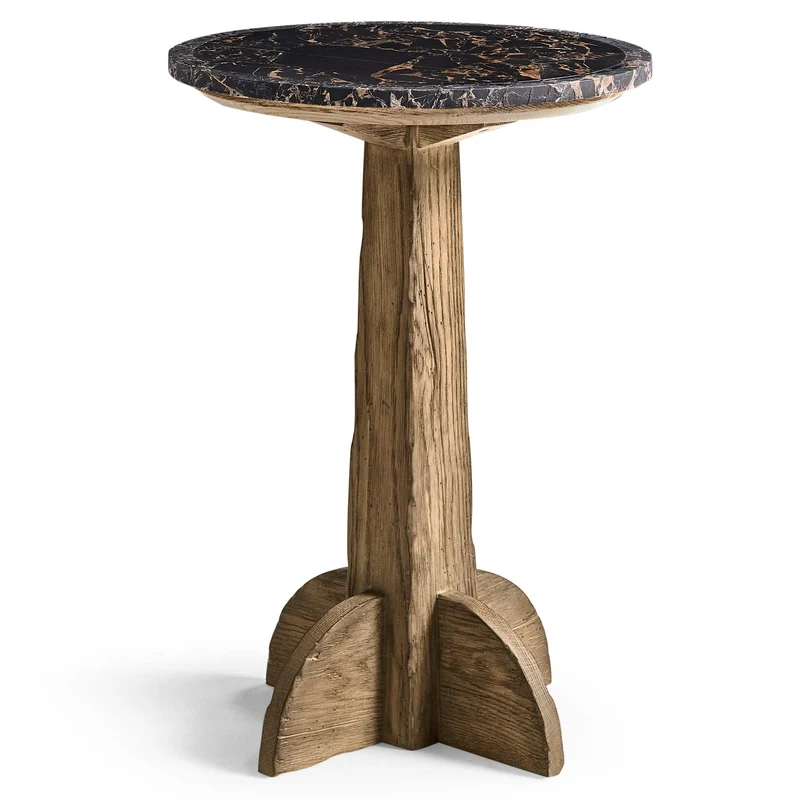 Echo Canyon Marble Round Side Table