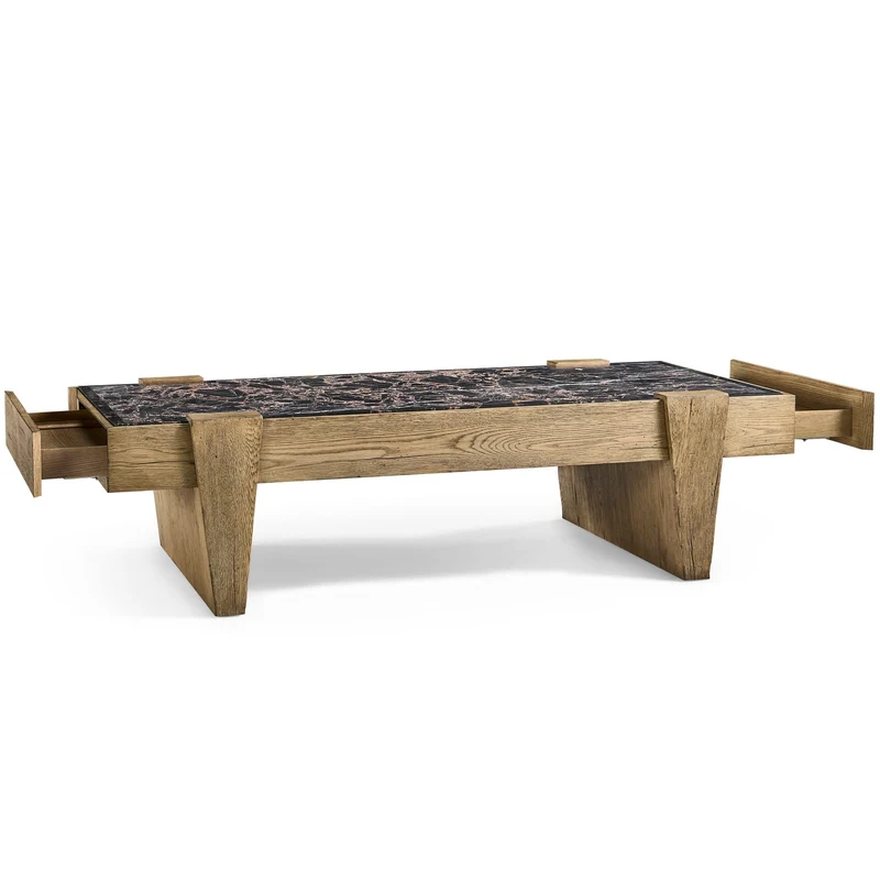 Echo Canyon Marble Rectangular Coffee Table