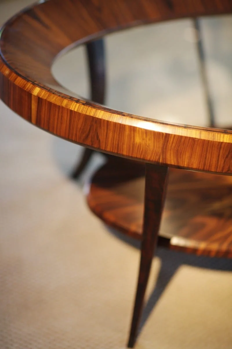 Oval Coffee Table Glass Topped High Lustre