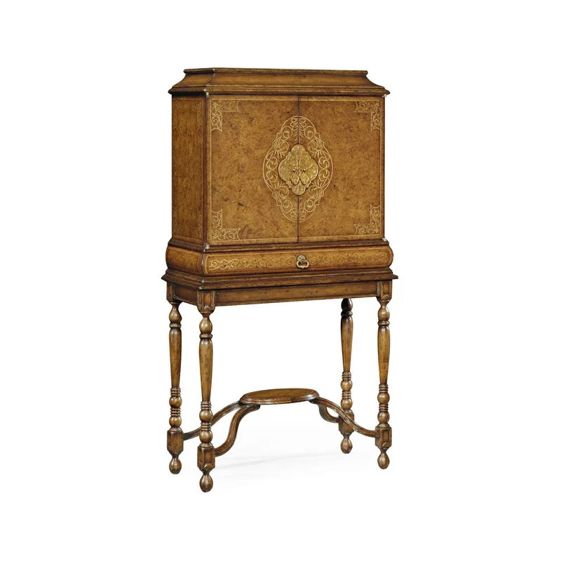 Walnut & Seaweed Collectors Cabinet