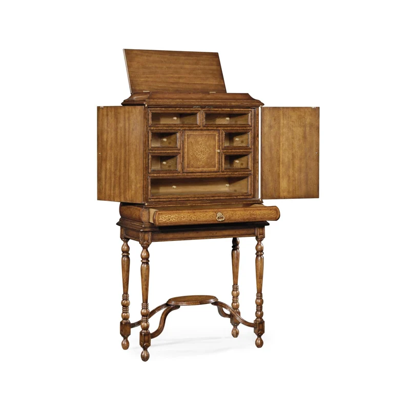 Walnut & Seaweed Collectors Cabinet