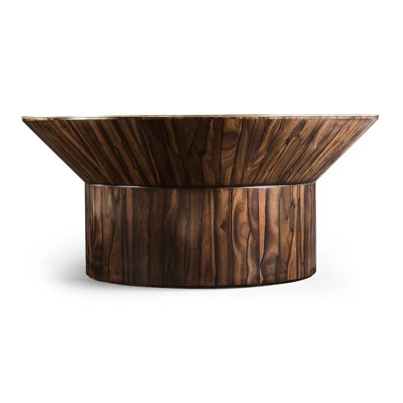 Verdure Round Coffee Table in Jade Green