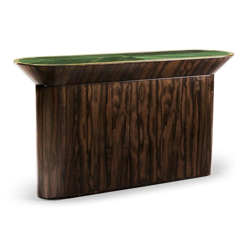 Verdure Console Table in Jade Green