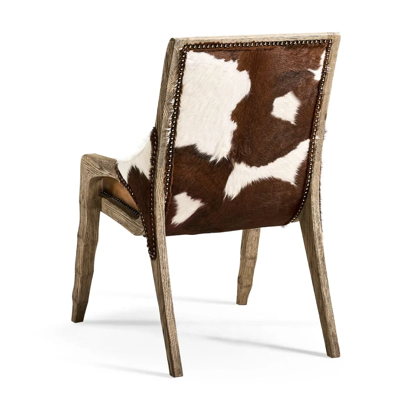 Echo Canyon Leather and Hide Side Dining Chair
