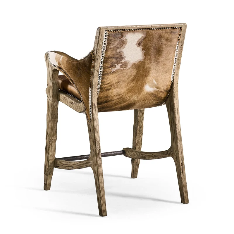 Echo Canyon Leather and Hide Counter Stool