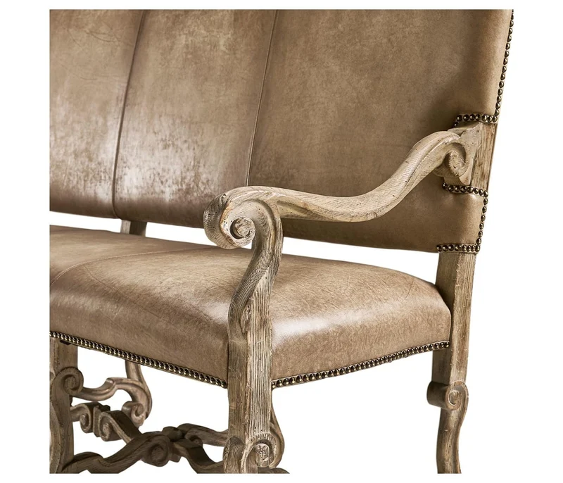 Sagehill Leather Banquette Bench