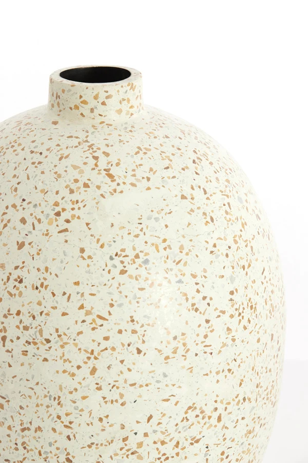 Vase deco 31x41 cm ORXETA terrazzo cream
