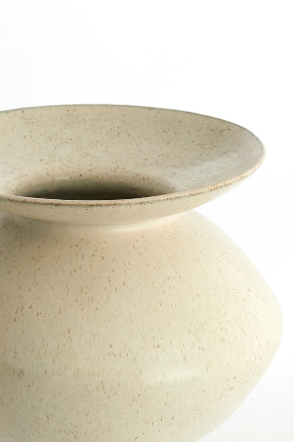 Vase deco 31x33,5 cm AJUDA matt cream-sand