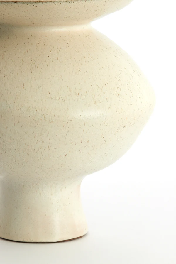 Vase deco 31x33,5 cm AJUDA matt cream-sand