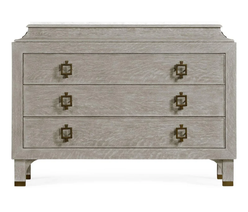 Doha Chest of Drawers in Oak in Grey
