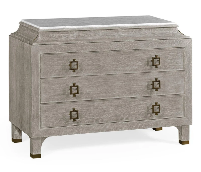 Doha Chest of Drawers in Oak in Grey