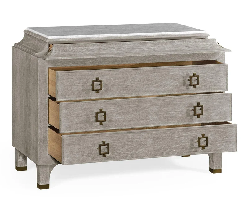 Doha Chest of Drawers in Oak in Grey