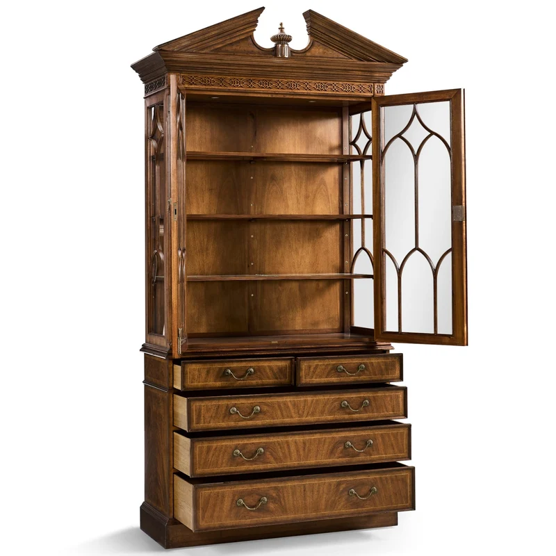 Display Cabinet with Drawers George II in Walnut