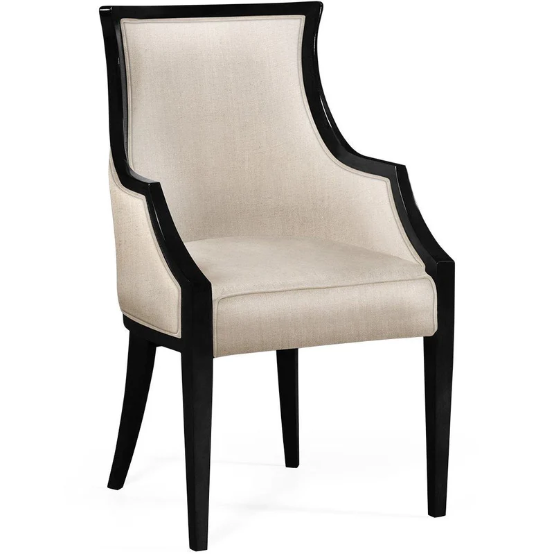 Dining Chair with Arms Smoked Grey Eucalyptus in Antwerp