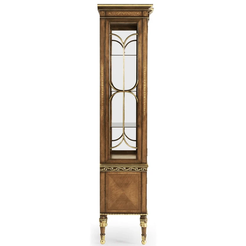 Narrow Satinwood Display Cabinet