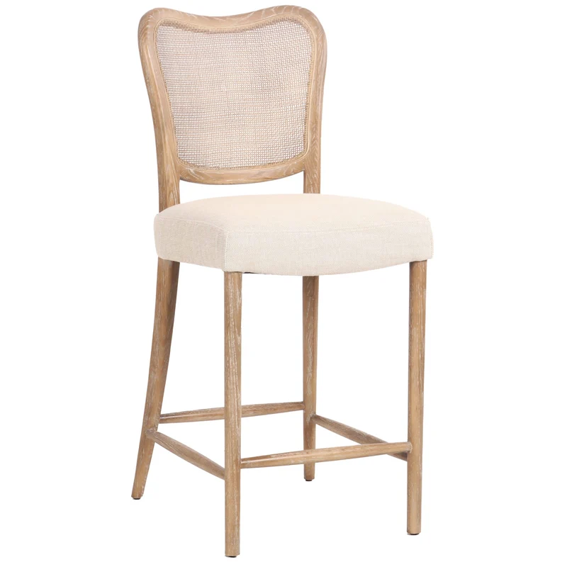 Chadlington Rattan and Natural Linen Counter Stool