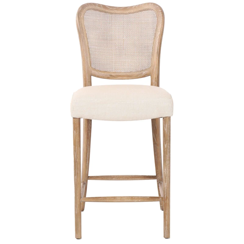 Chadlington Rattan and Natural Linen Counter Stool