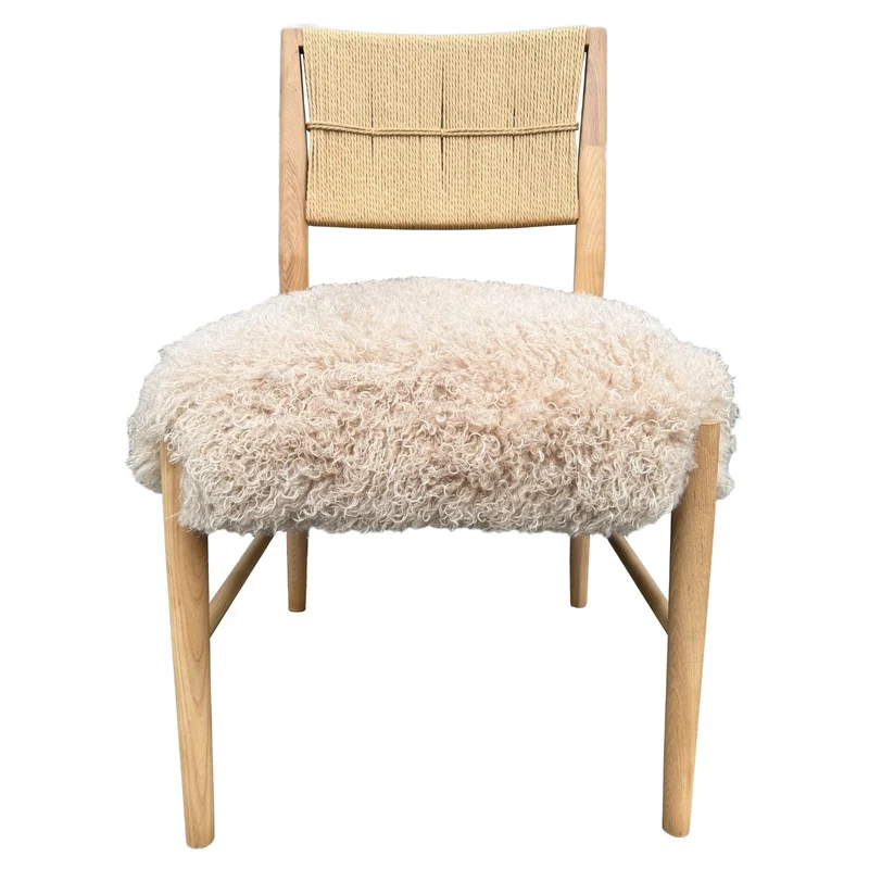 Bourton Dining Chair in Mongolian Fur