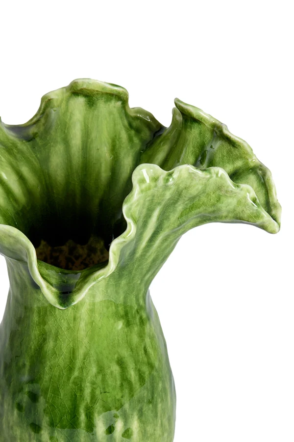 Vase deco 31x24,5x35,5 cm VIVEIRO ceramics green