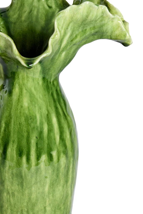 Vase deco 31x24,5x35,5 cm VIVEIRO ceramics green