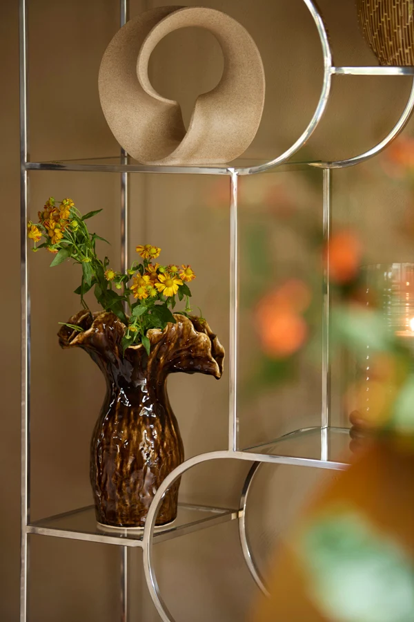 Vase deco 31x24,5x35,5 cm VIVEIRO ceramics dark brown