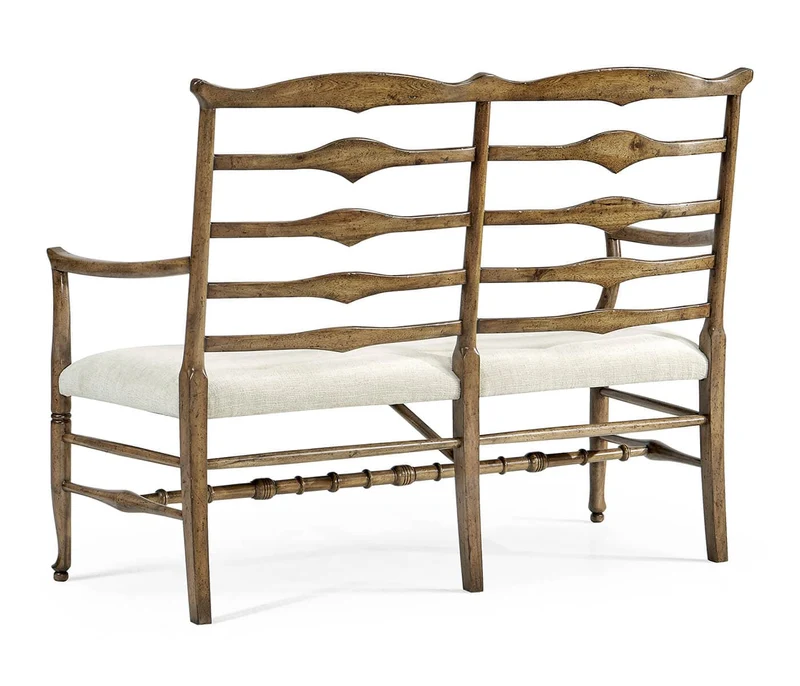 Medium Driftwood Double Bench Ladder Back - Shambala
