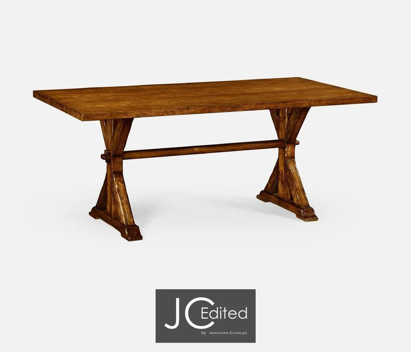 Medium Dining Table Rustic in Country Walnut