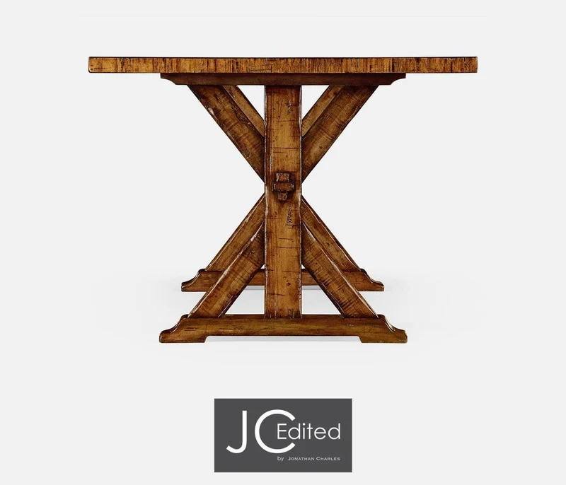 Medium Dining Table Rustic in Country Walnut