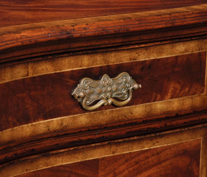 Mahogany Double Serpentine Sideboard