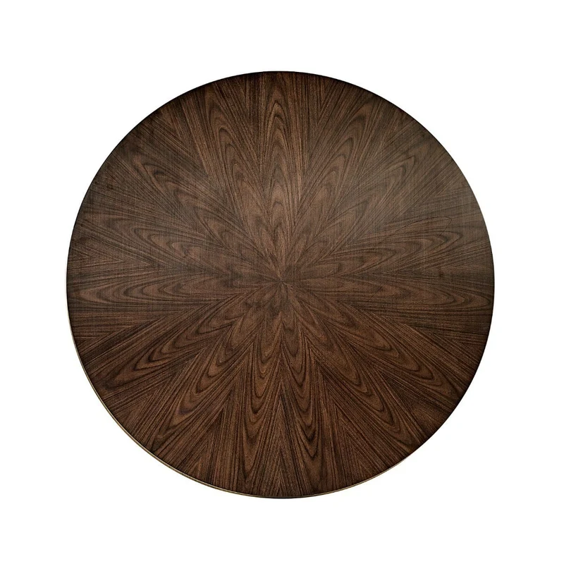 Round Dark Santos & Brass Centre Table