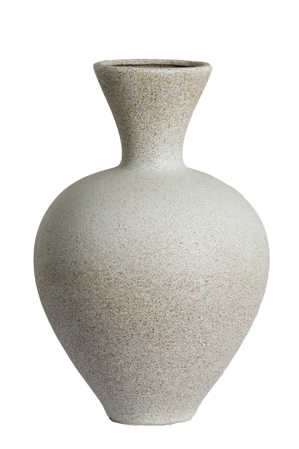 Vase deco 31,5x48,5 cm SULMONA ceramics matt cream