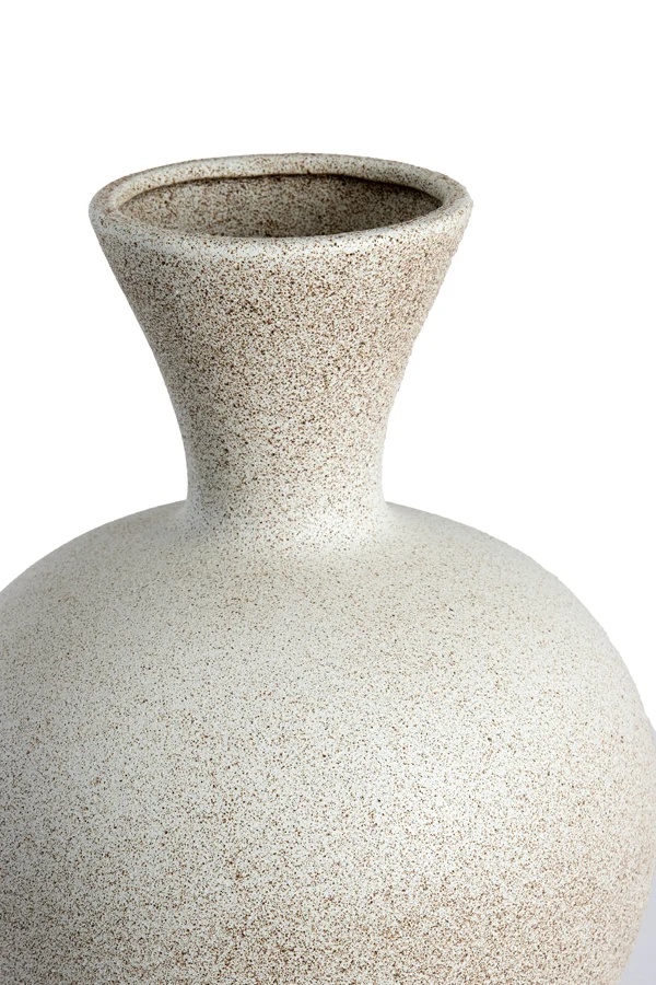 Vase deco 31,5x48,5 cm SULMONA ceramics matt cream