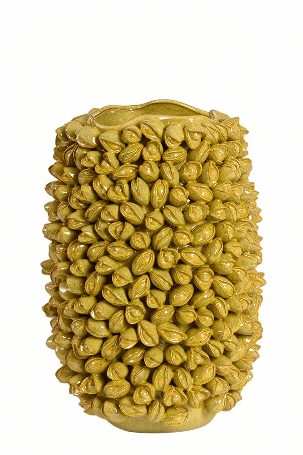 Vase deco 31,5x45 cm ANABELA ceramics olive green-brown