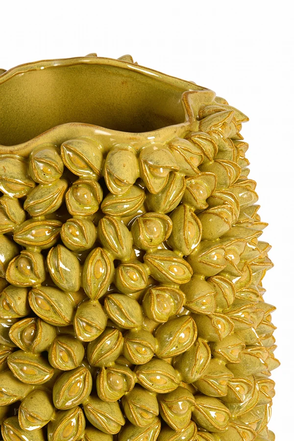 Vase deco 31,5x45 cm ANABELA ceramics olive green-brown