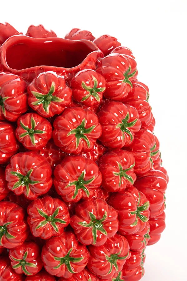 Vase deco 31,5x30,5x52 cm TAMINA ceramics red