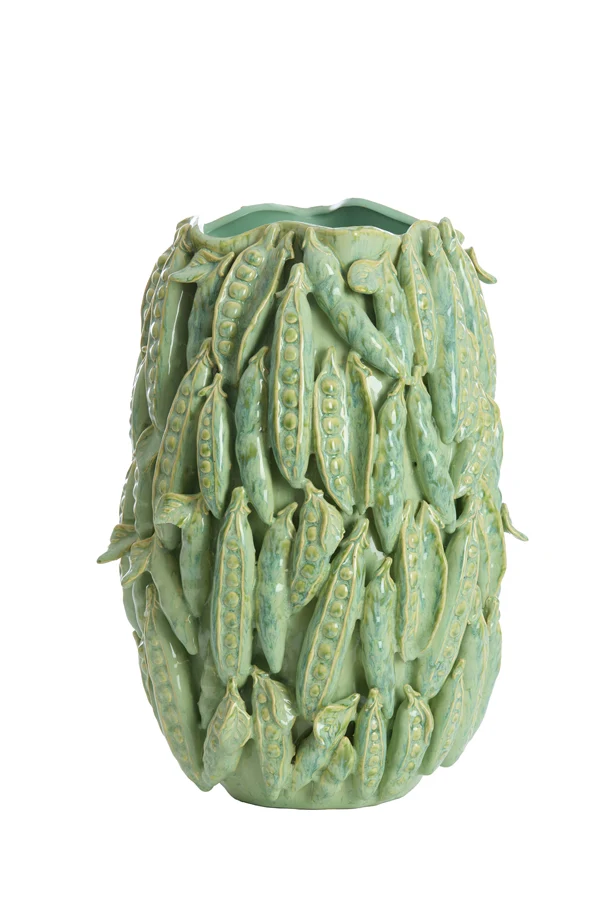 Vase deco 31,5x30,5x45 cm FABA ceramics mint green
