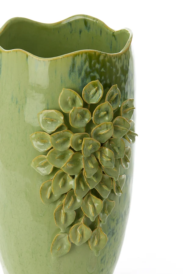 Vase deco 31,5x27x50 cm AMIATA ceramics mint green