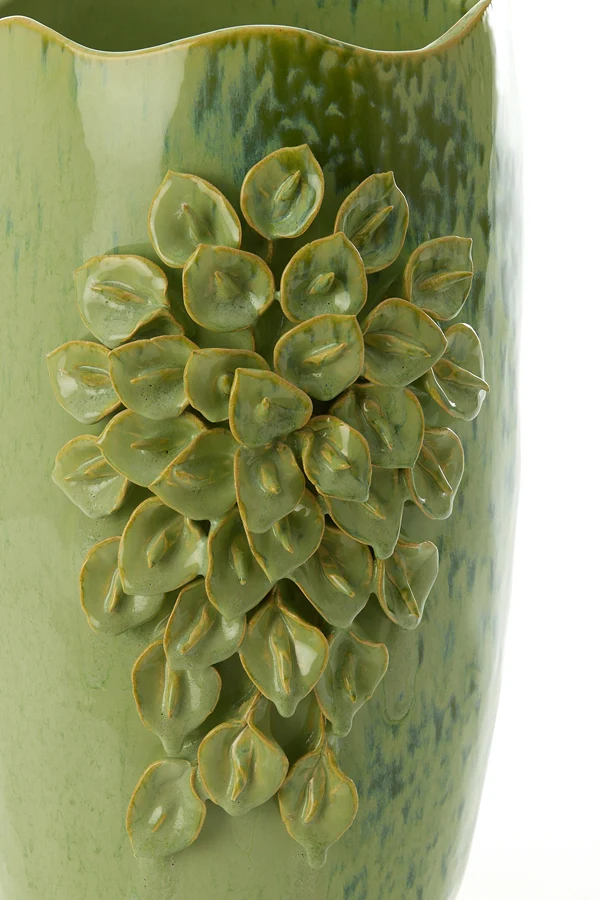 Vase deco 31,5x27x50 cm AMIATA ceramics mint green