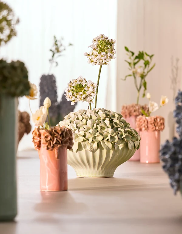 Vase deco 31,5x23 cm LIRIEN ceramics mint green