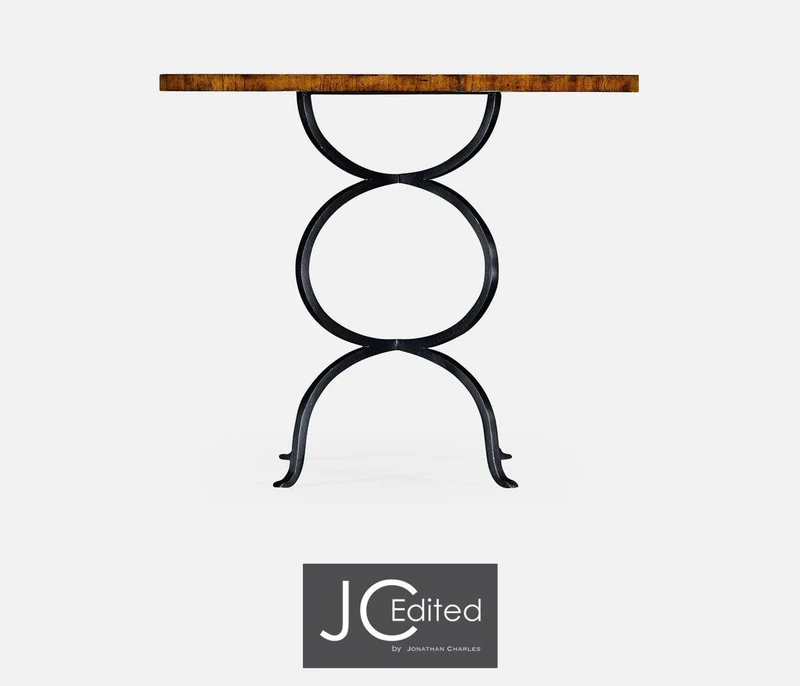 Round Bistro Centre Table Rustic - Country Walnut